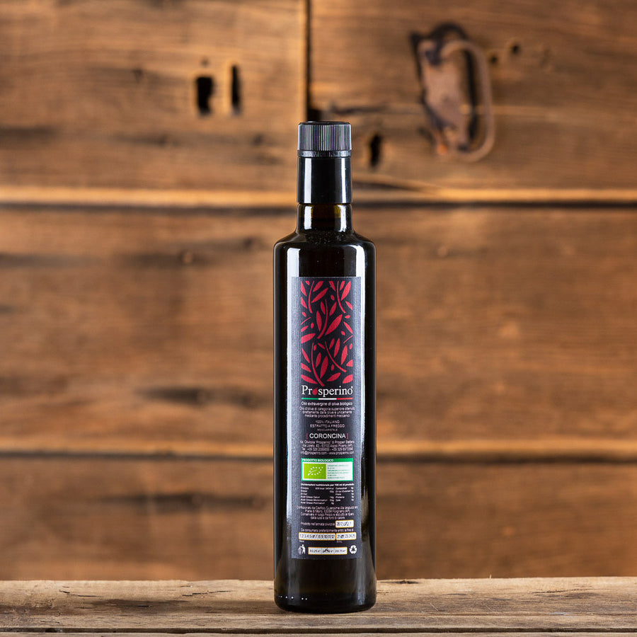 Olio extra vergine d’oliva biologico “Coroncina”