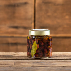 Olive nere bio aromatizzate al peperoncino